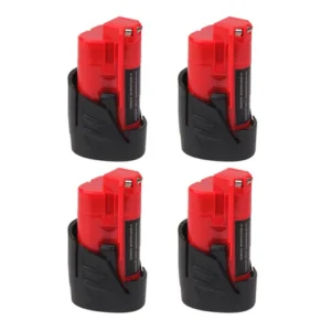 4-Pack Milwaukee 12V 3.5Ah M12 Replacement Battery | 48-11-2411, 48-11-2440, 48-11-2402 Compatible