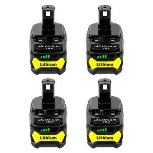 4 Pack Ryobi 18V 5Ah Battery Replacement P108 – High Capacity