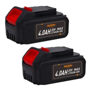 2 Pack 4.0Ah Replacement Battery for Dewalt 20V MAX – DCB200 Compatible
