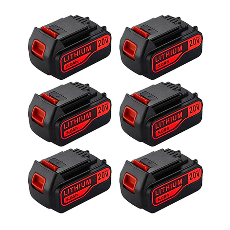 Black and Decker 20V Max 5Ah Lithium Battery 6-Pack | LBXR2040 - Power Up Your Projects!