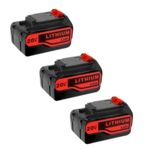 Black and Decker 20V 5Ah Battery Replacement (3-Pack) | LB2X4020 LBXR20 Compatible