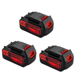 Black and Decker 20V 6Ah Battery 3-Pack | LBXR20 High Capacity Replacement