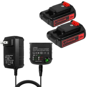 Black and Decker 20V MAX LBXR20 3.0Ah Battery 2-Pack with LCS1620 Charger