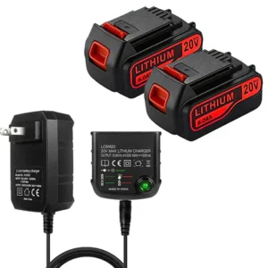 Black and Decker 20V MAX LBXR20 6.0Ah Battery 2-Pack with LCS1620 Charger