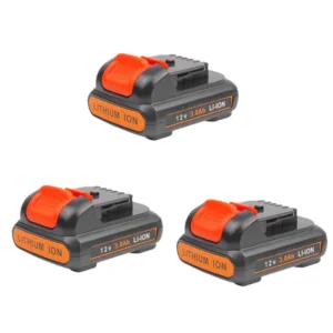 DeWalt 12V 3Ah Battery Replacement (3-Pack) | DCB120 Lithium-Ion