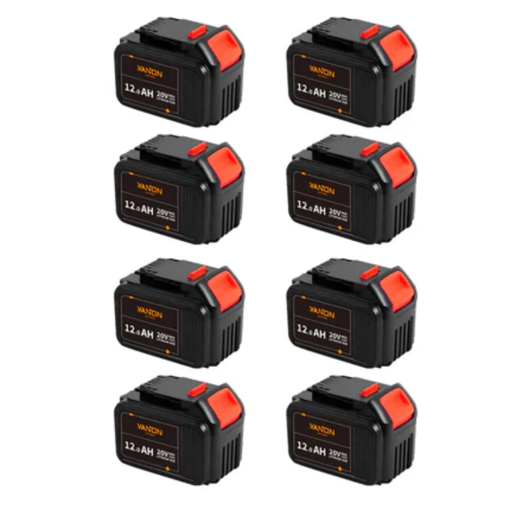 DeWalt 20V 12Ah Battery Replacement (8-Pack) | High Capacity DCB205 Li-ion