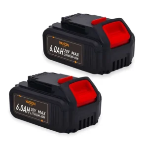 DeWalt 20V 6.0Ah Battery Replacement (2-Pack) | DCB205 Compatible