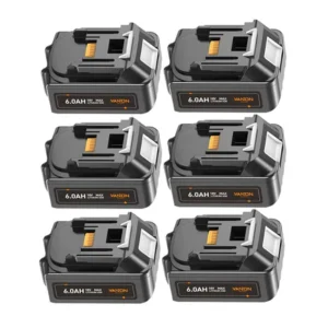 Makita 18V 6Ah Battery Replacement (6-Pack) | BL1860 Compatible