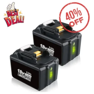 Makita 18V 9.0Ah Battery Replacement (2-Pack) | BL1860B, BL1830B Compatible