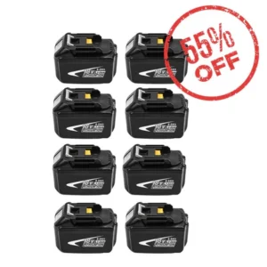 Makita 18V 9.0Ah Battery Replacement (8-Pack) | BL1860B, BL1830B Compatible