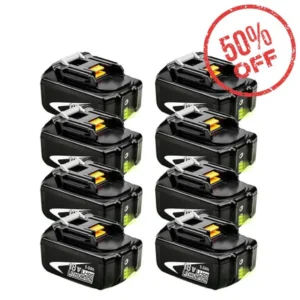 Makita 18V Battery Replacement | BL1850B 5.0Ah Li-ion Batteries – 8 Pack