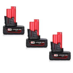 Milwaukee M12 4.0Ah Battery Replacement (3-Pack) – Extended Runtime