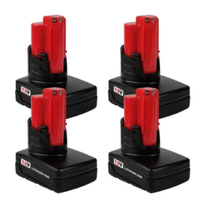 Milwaukee M12 Battery Replacement 4Ah – 4 Pack | Extended Runtime
