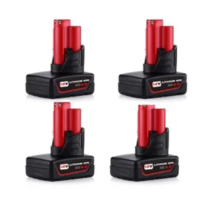 Milwaukee M12 6.0Ah Battery Replacement (4-Pack) – Extended Runtime