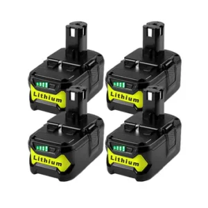 Ryobi 18V Battery Replacement 6Ah | P108 Batteries 4 Pack