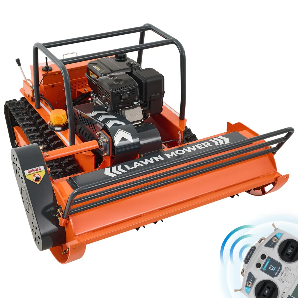 X120 | 47.2" Remote Control Lawn Mower, 13.6HP Hybrid Power, Adjustable Height, 45°Slope Climbing