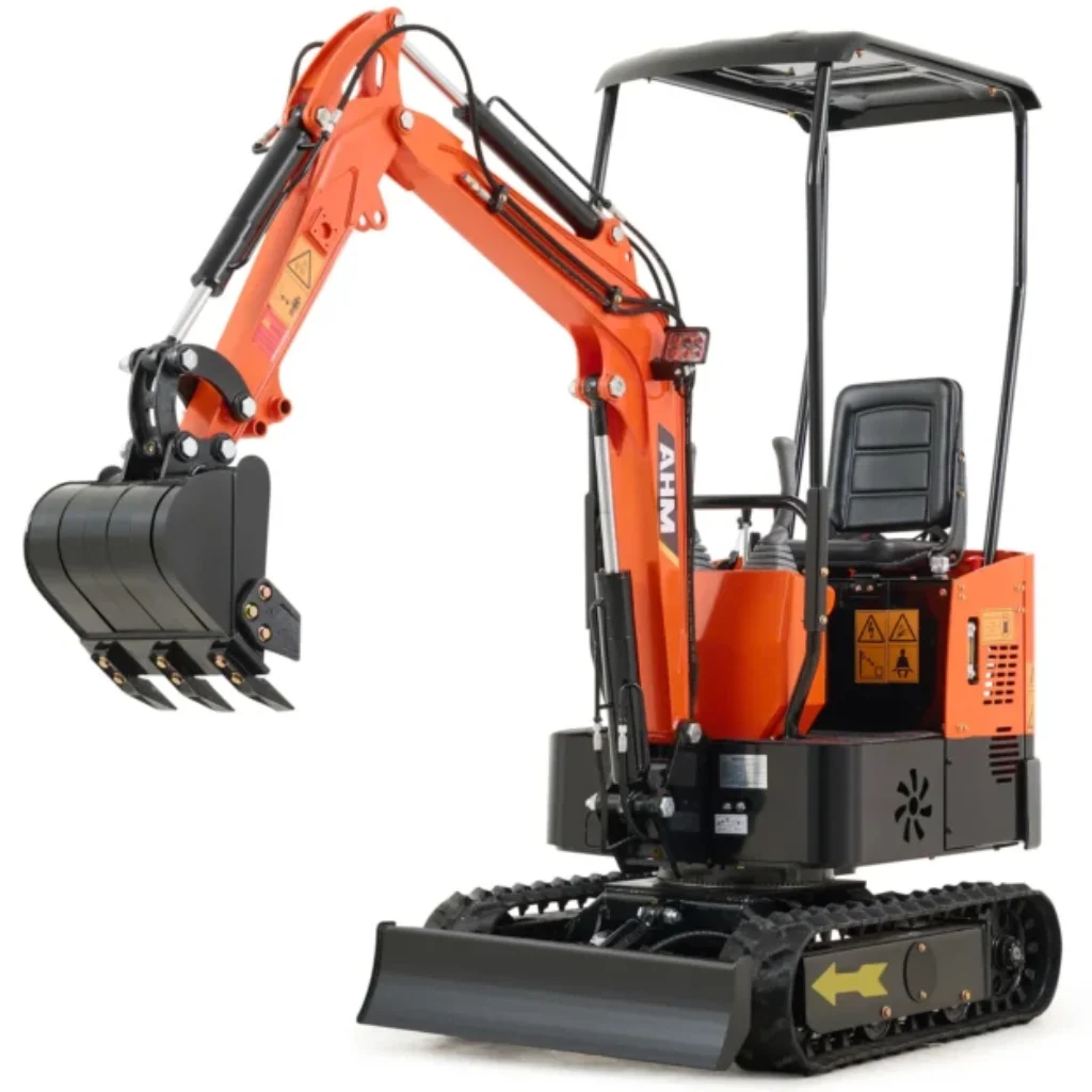AHM AX-12B 13.5 HP Mini Excavator - B&S Engine, 1 Ton Gasoline Mini Digger for Tight Spaces