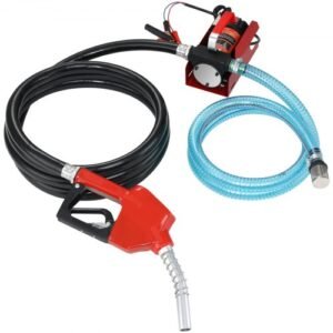VEVOR 12V DC Diesel Fuel Transfer Pump Kit – 10 GPM Portable Electric Fuel Pump with Nozzle