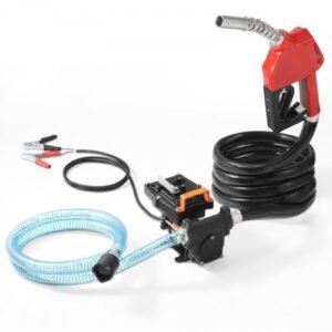 VEVOR Fuel Transfer Pump 12V – 15 GPM Diesel Fuel Pump with Automatic Nozzle