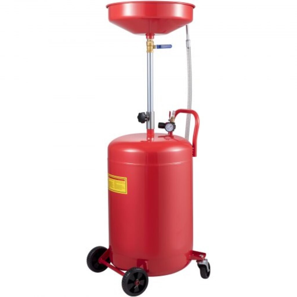 VEVOR 20 Gallon Waste Oil Drain Tank - Portable Air Operated Oil Drainer