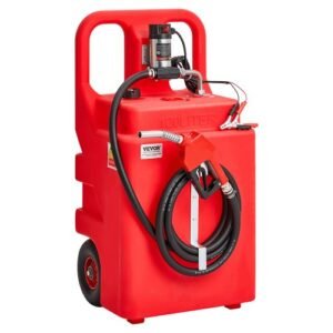 VEVOR 32 Gallon Portable Fuel Caddy with 12V Electric Pump – Diesel Only