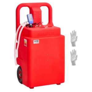 VEVOR 32 Gallon Fuel Caddy with 12V Electric Transfer Pump – Diesel & Gasoline Compatible