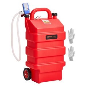 VEVOR 16 Gallon Portable Fuel Caddy with 12V Electric Pump – Diesel & Gasoline Compatible