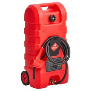 VEVOR 15 Gallon Portable Fuel Caddy – Gasoline & Diesel Compatible with Gravity & Hand Pump