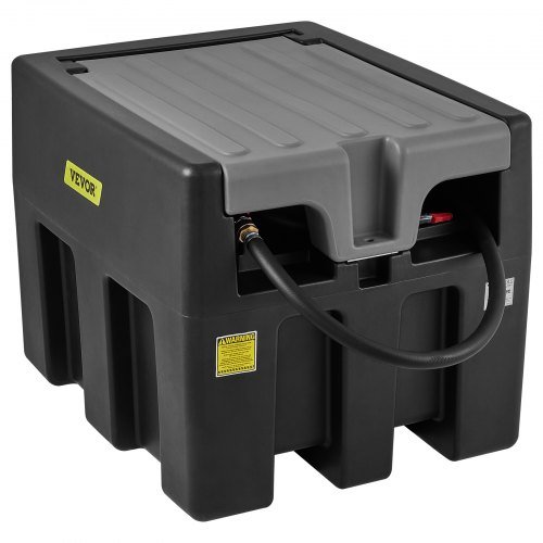 VEVOR 58 Gallon Portable Diesel Fuel Tank with 12V Electric Pump - 10 GPM
