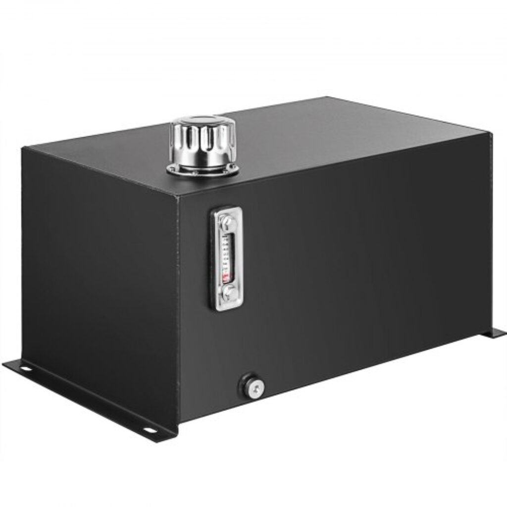 VEVOR 10 Gal Hydraulic Fluid Tank - Heavy Duty Steel Reservoir for Tractors & Trucks