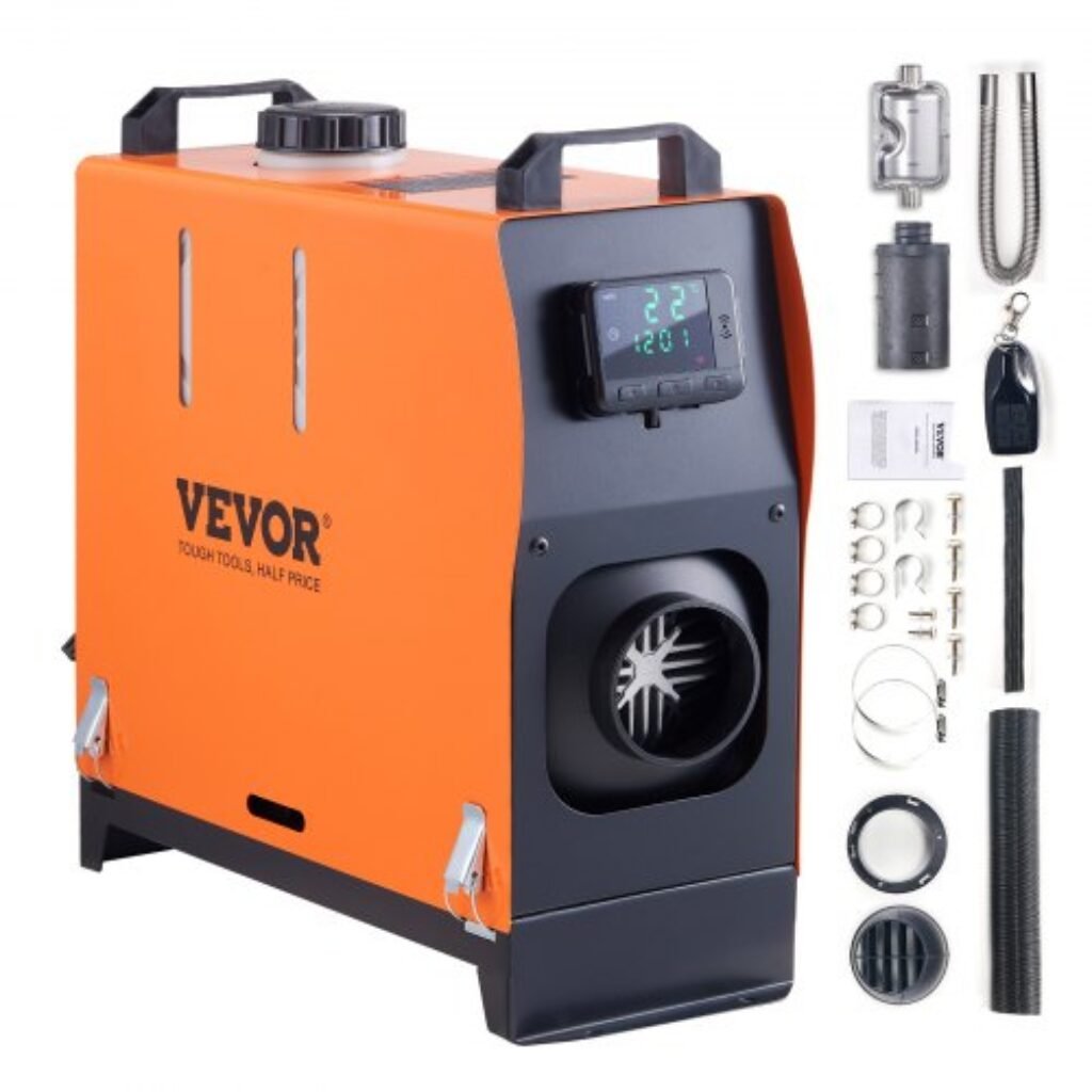 VEVOR 12V 5KW Diesel Air Heater: All-in-One Portable Parking Heater for RV, Camper, Van, Boat & Indoor Use