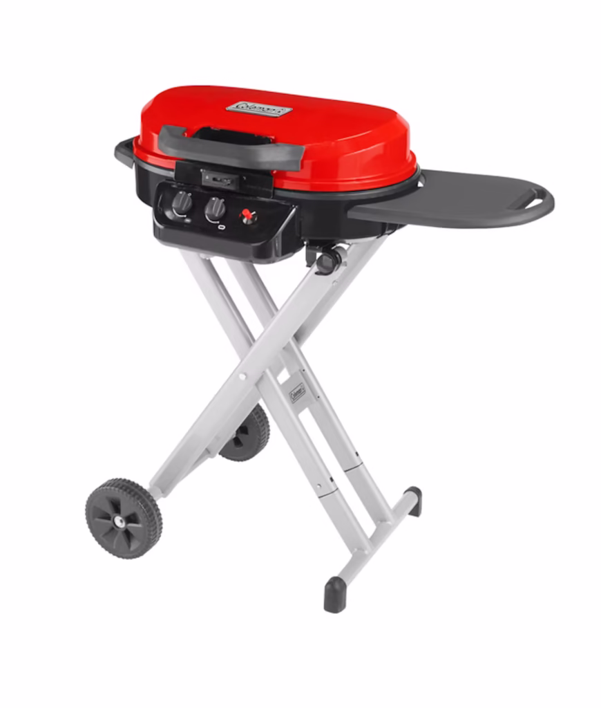 Coleman RoadTrip® 225 Portable Propane Grill - Red - Stand-Up Design & Push-Button Start