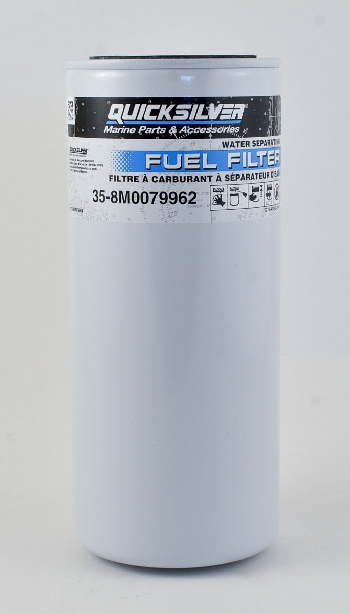 Mercury Quicksilver – Water Separating Fuel Filter for Remote Mounted Applications Without Clearance Issues – 35-8M0079962