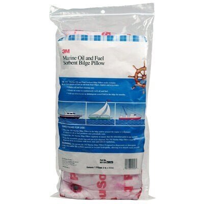 3M – Marine Oil & Fuel Absorbent Bilge Pillow – 7″ x 15″ – 29026