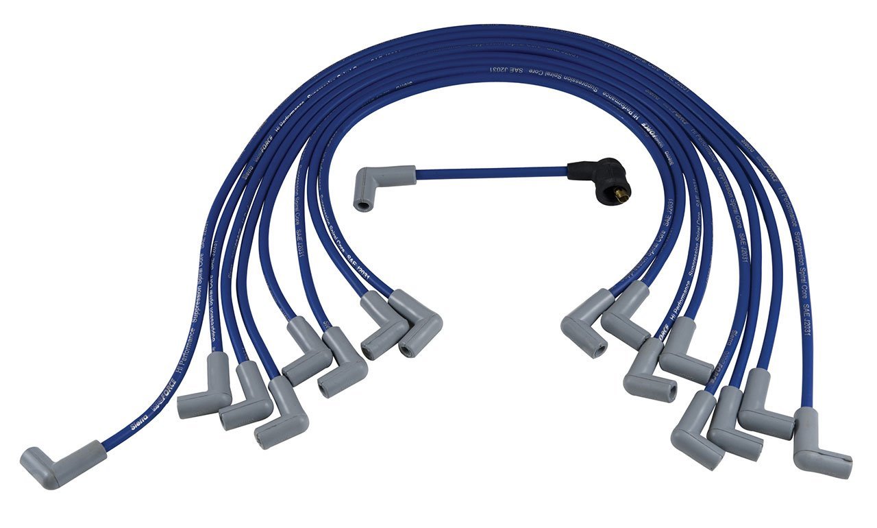 Mercury Mercruiser – Spark Plug Wire Kit – Blue – Fits GM Hi-Perf V-8 454/502/540/572 CID Engines with Thunderbolt IV Ignition – 84-847701Q7