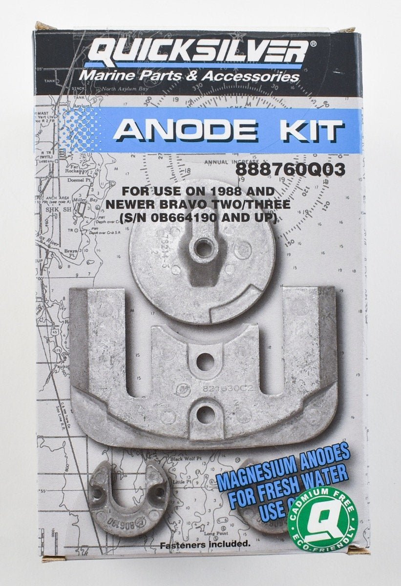 Mercury Quicksilver – Magnesium Anode Kit – Fits Bravo II & III Drives – 97-888760Q03