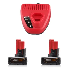 Milwaukee M12 7.0Ah Lithium Battery 2-Pack with N12 Charger Replacement