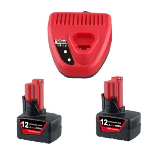 Milwaukee M12 12.0Ah Lithium-Ion Battery 2 Pack with N12 Charger Replacement
