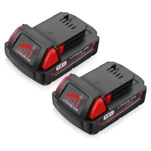 Milwaukee M18 Battery Replacement 3.0Ah, 2-Pack | High Capacity
