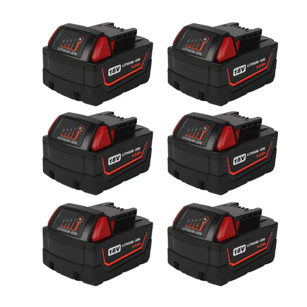Milwaukee M18 18V 4.0Ah Battery Replacement - 6 Pack | Extended Runtime