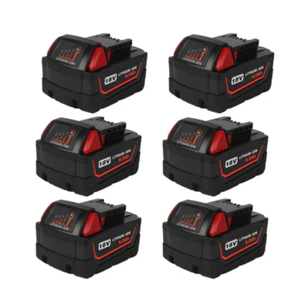 Milwaukee M18 Battery 6.0Ah Replacement - 6 Pack | Extended Runtime