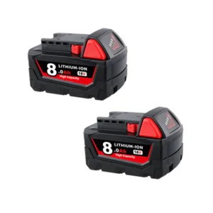 Milwaukee M18 8.0Ah Battery Replacement 2-Pack | Extended Runtime & Power