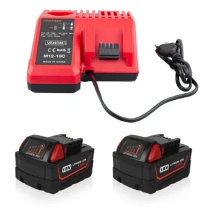 Milwaukee M18 18V XC Lithium-Ion Battery 5.0Ah 2-Pack with Rapid Charger