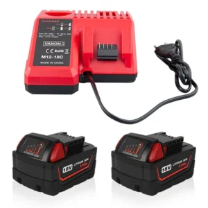 Milwaukee M18 XC Lithium-Ion Battery 6.0Ah 2-Pack with Rapid Charger