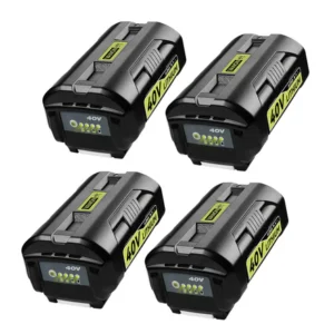 Ryobi 40V 6.0Ah Replacement Battery 4-Pack | OP4026 Lithium-ion with LED Indicator