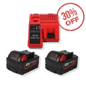 Milwaukee M18 18V XC 9.0Ah Lithium-Ion Battery 2-Pack w/ Rapid Charger