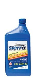 Sierra – SYNTHETIC BLEND 4-CYCLE CATALYST INBOARD/STERNDRIVE ENGINE OIL 25W-40 – Quart – 9440CAT2