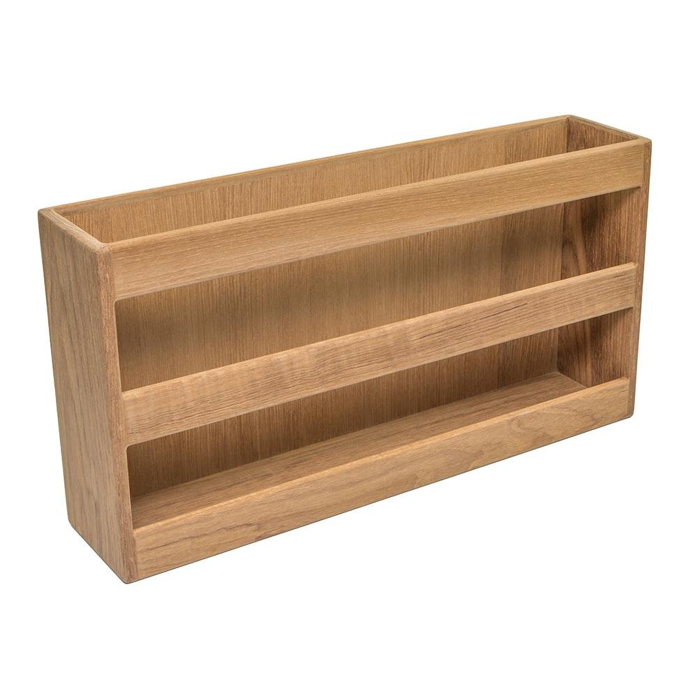 Whitecap Teak Double-Wide Magazine Rack – 62508