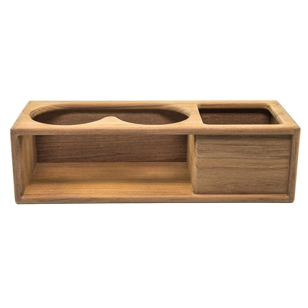 Whitecap Teak Two Insulated Drink/Binocular Rack w/Tray – 62616