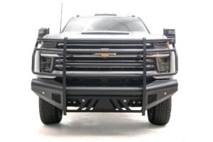 2020-2023 Chevy 2500-3500 HD Black Steel Elite front full guard w/ tow hooks